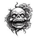 Japanese Horror tattoo design idea