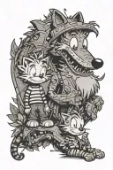 calvin and hobbes tattoo design idea