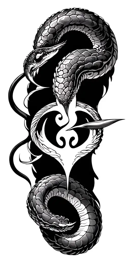 Cancer, Sagittarius, year of the snake and ox minimal tattoo design idea