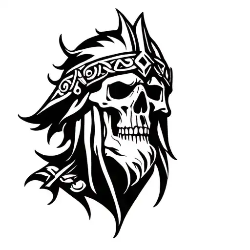 Irish warrior death tattoo design idea