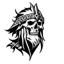 Irish warrior death tattoo design idea