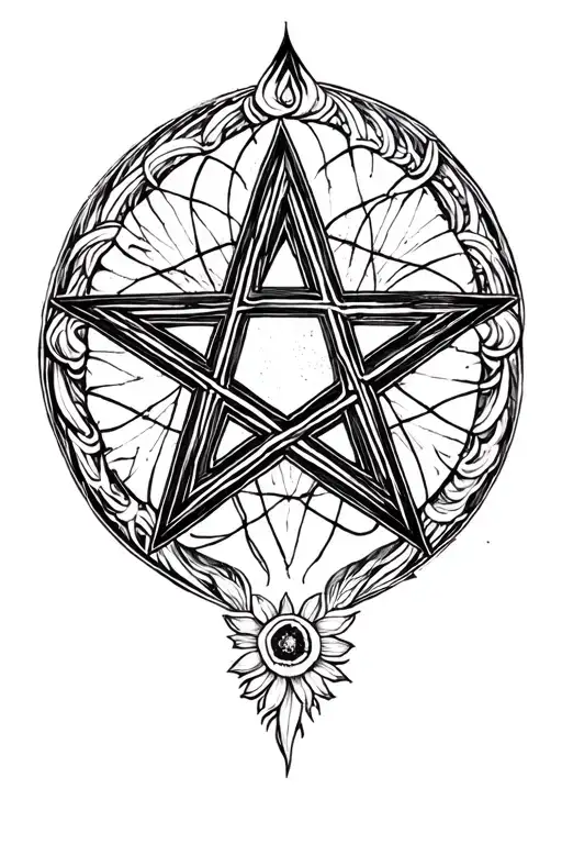 pentagrams tattoo design idea