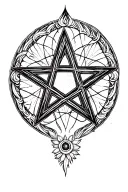 pentagrams tattoo design idea