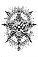 pentagrams tattoo design idea