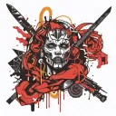 embrace the suck warrior   tattoo design idea