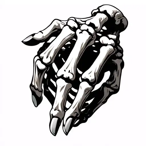 human skeleton hand tattoo design idea
