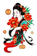 lucky penny design tattoo design idea