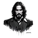 john wick style soul tattoo design idea