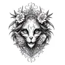 victorian style tattoo featuring whimsical fantasy creatures tattoo design idea