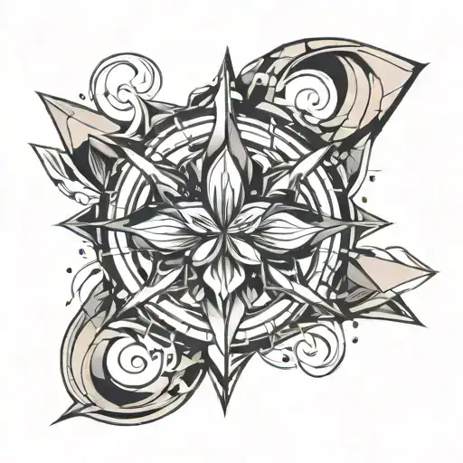 Eros and agape symbol intertwined tattoo design idea