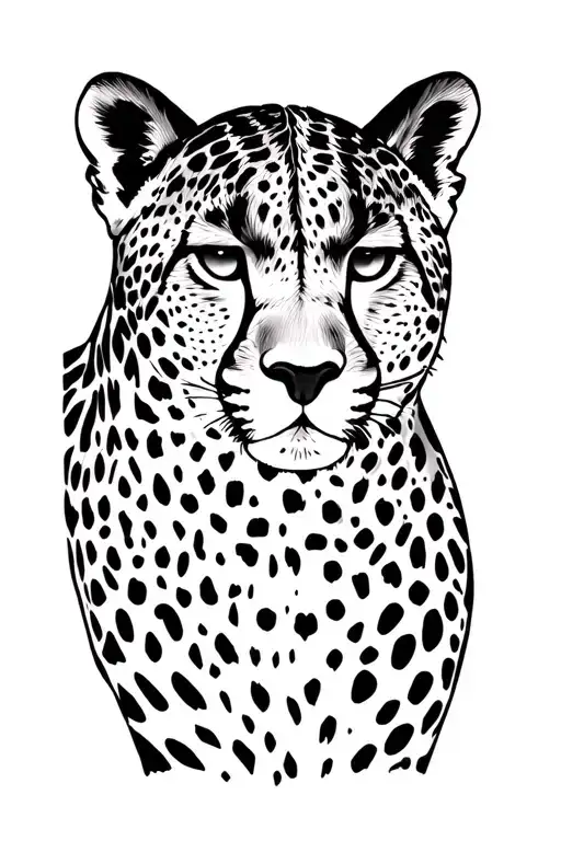 Beautiful cheetah print tattoo design idea