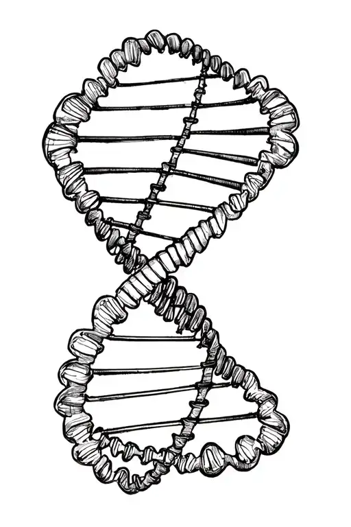 family dna strand tattoo design idea