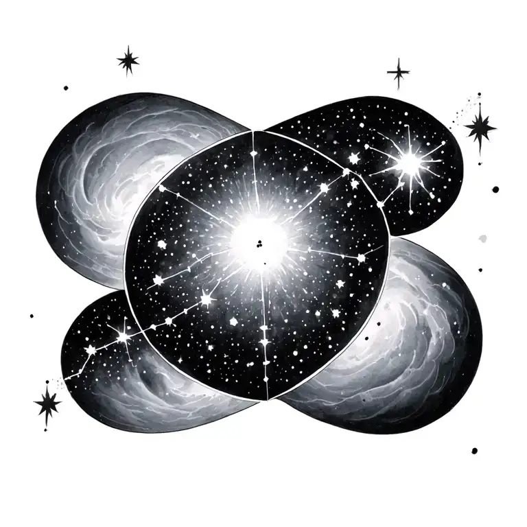 Pleiades star constellation tattoo design idea