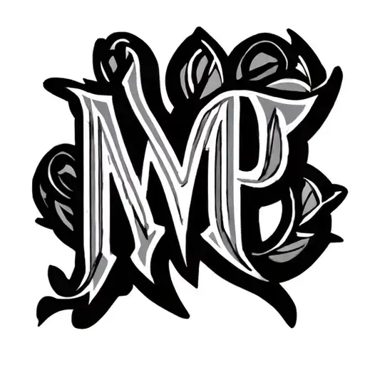 "MP" azteca tattoo design idea