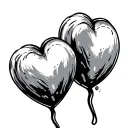 cotton candy heart tattoo design idea