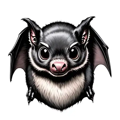Fruit bat tattoo design idea
