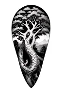 Safari Tree tattoo design idea