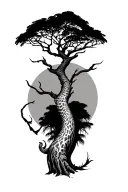 Safari Tree tattoo design idea