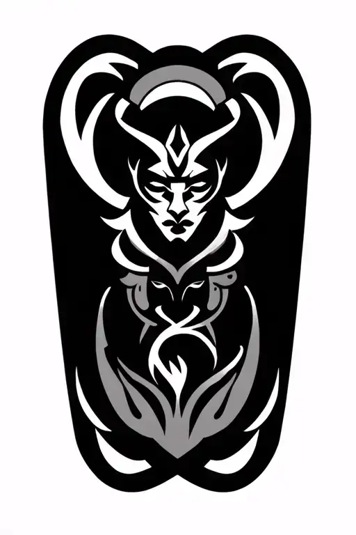 Korean Tribal tattoo design idea