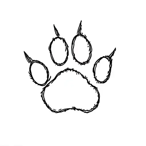 leopard paw print tattoo design idea