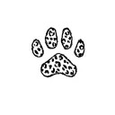 leopard paw print tattoo design idea