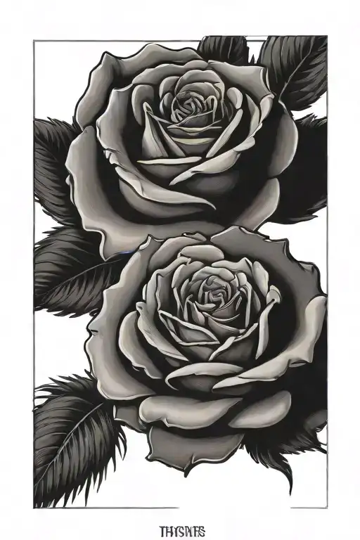roses with the words "may your neighbors respect you, trouble neglect you, angels protect you, & heaven accepts you." tattoo design idea