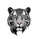 tiger face tattoo design idea