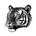 tiger face tattoo design idea