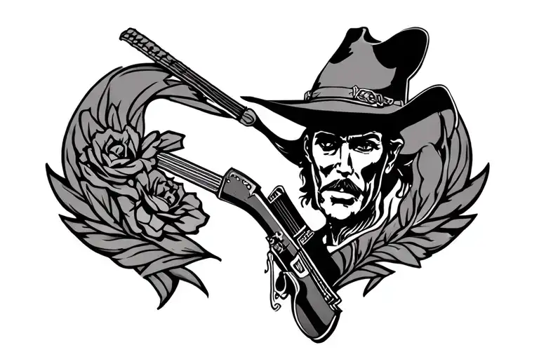 Gay cowboy tattoo design idea