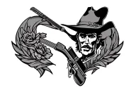 Gay cowboy tattoo design idea