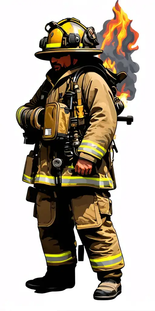 firefighting equipment tattoo design idea