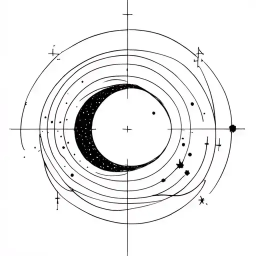 black hole astronomy science tattoo design idea
