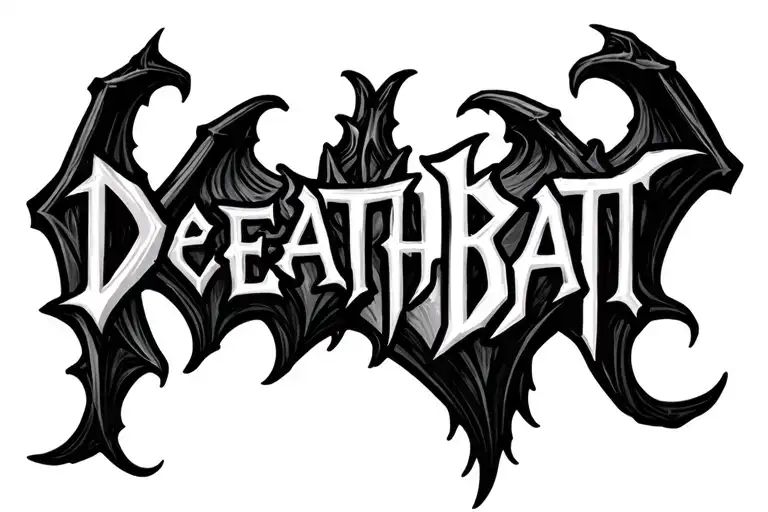deathbat logo tattoo design idea