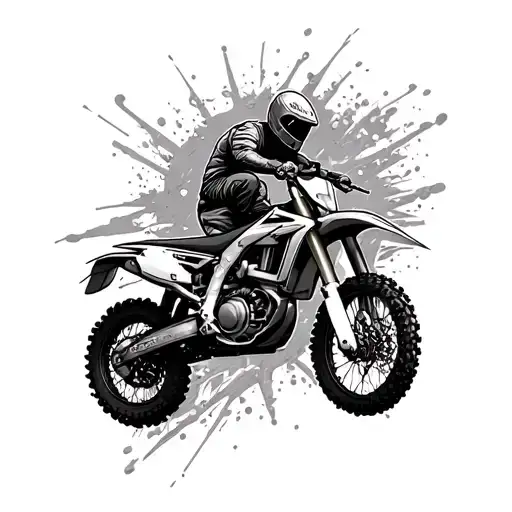 tricep tattoo with science, sport, engeerering, mechanic, car, dirt bike , moti tattoo design idea