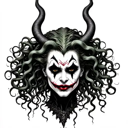 Medusa Greek Maleficent Mythology Jocker Powerful Killing tattoo design idea