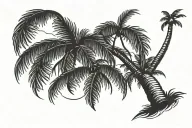 Palm tree and black flag Henry Avery  tattoo design idea