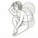 pinup sea tattoo design idea