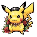 Pikachu dark fantasy tattoo design idea