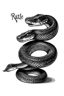 rattle snake wrapped tattoo design idea