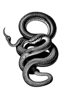 rattle snake wrapped tattoo design idea
