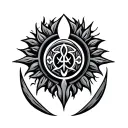 saxon gemini symbol tattoo design idea