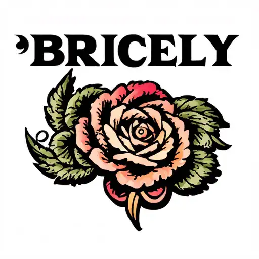 "Bricely" 1972 Roman Numerals tattoo design idea