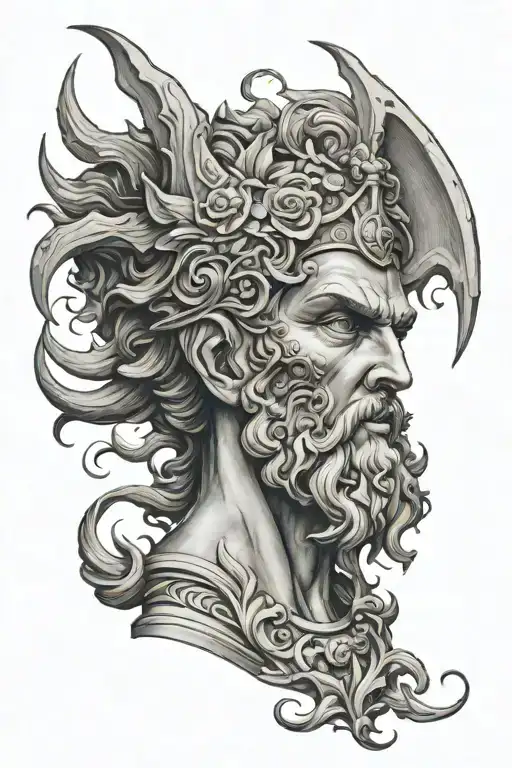 demonic Greek mythology tattoo tattoo design idea