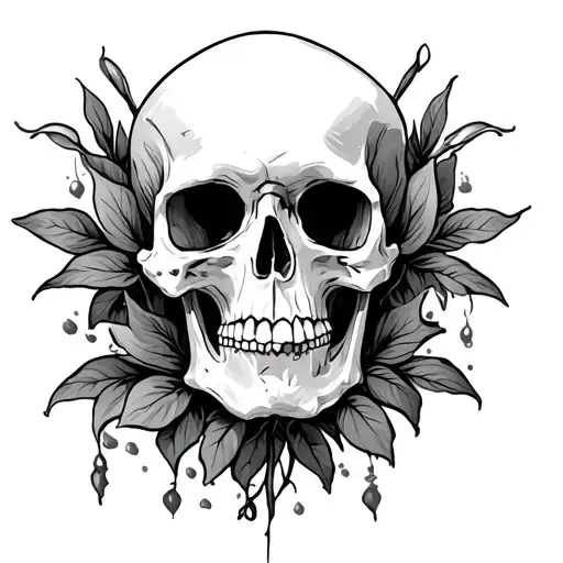life and death tattoo design idea