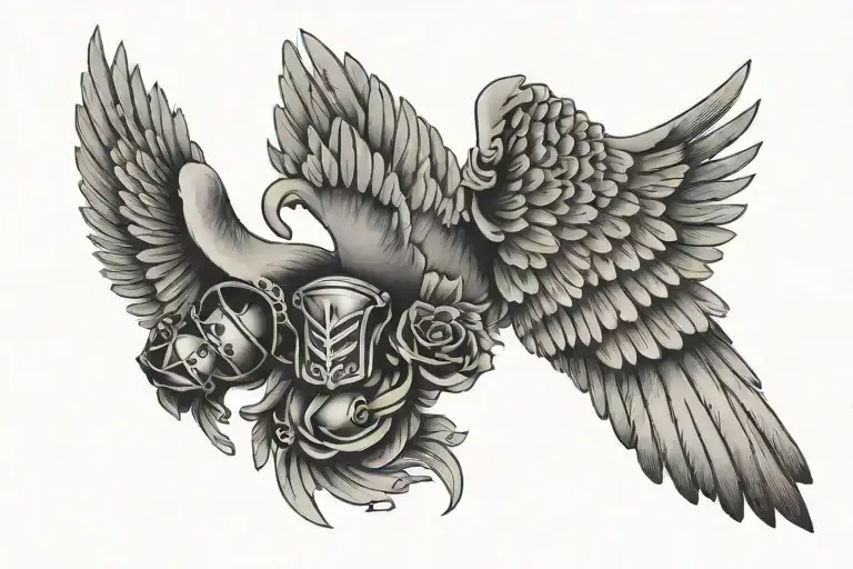 Airborne Wings tattoo design idea