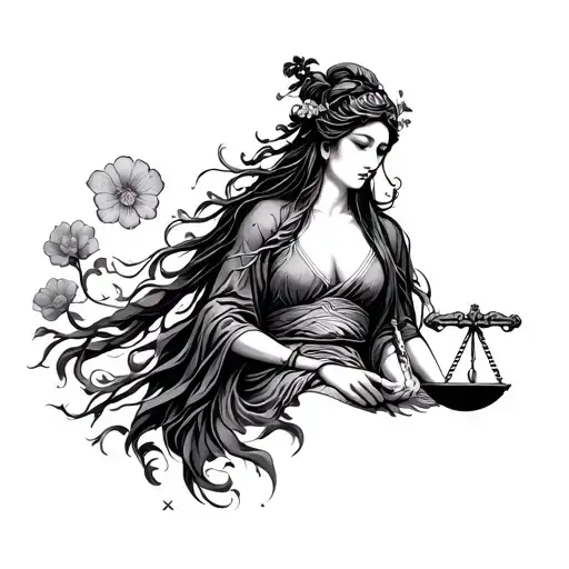 Japanese Libra tattoo design idea