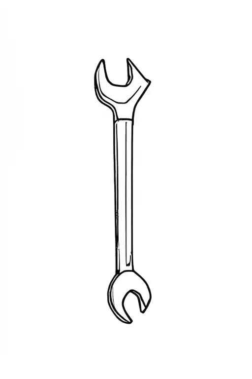 stitch with a wrench tattoo design idea