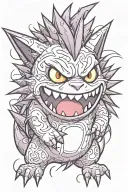Pokemon Gengar tattoo design idea