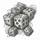Rich Risk Dice tattoo design idea
