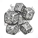 Rich Risk Dice tattoo design idea